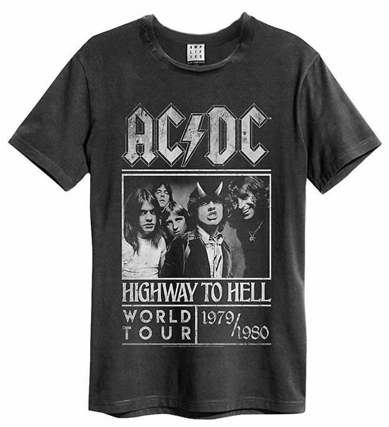 AC:DC Highway To Hell, Amplified, Charcoal T-Shirt Tee 2XL, NEW WITH TAGS IMPORT