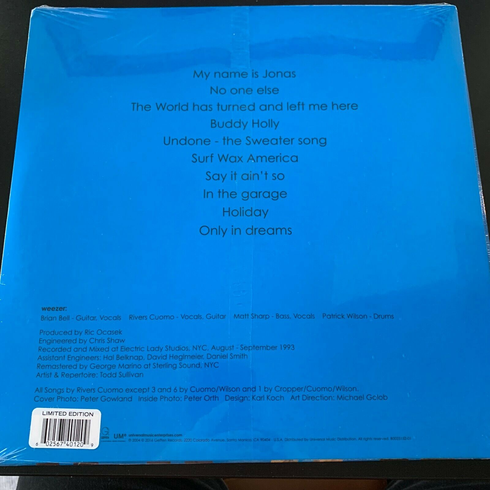 Reservere melodi Flåde WEEZER Blue Album, 180 Gram BLUE COLORED VINYL LP, LIMITED EDITION - Mac  Kosmos