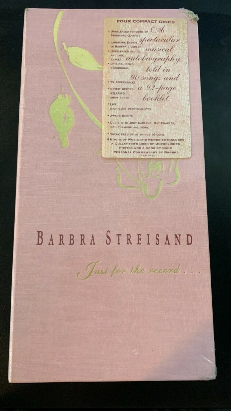 Barbara Streisand, Just For The Record, 4 CD SET, 90 SONGS + 92p BOOKLET