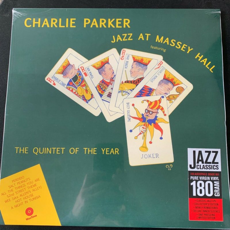 CHARLIE PARKER, JAZZ AT MASSEY HALL, 180 GRAM VIRGIN VINYL LP, CHARLES MINGUS