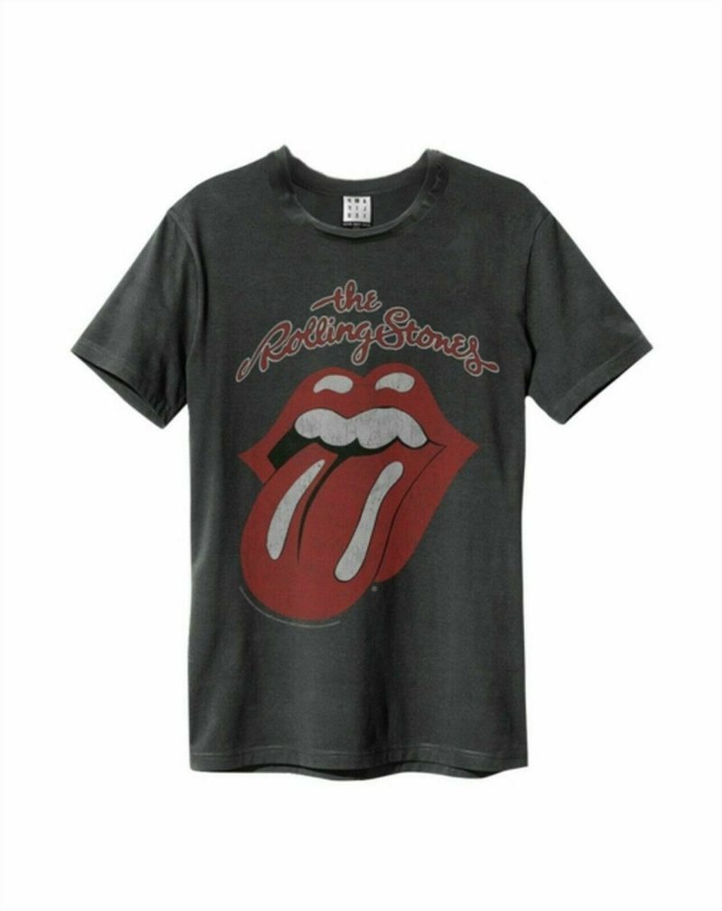 Rolling Stones Tongue Amplified Vintage Charcoal T-Shirt Tee, 2XL, NEW WITH TAGS