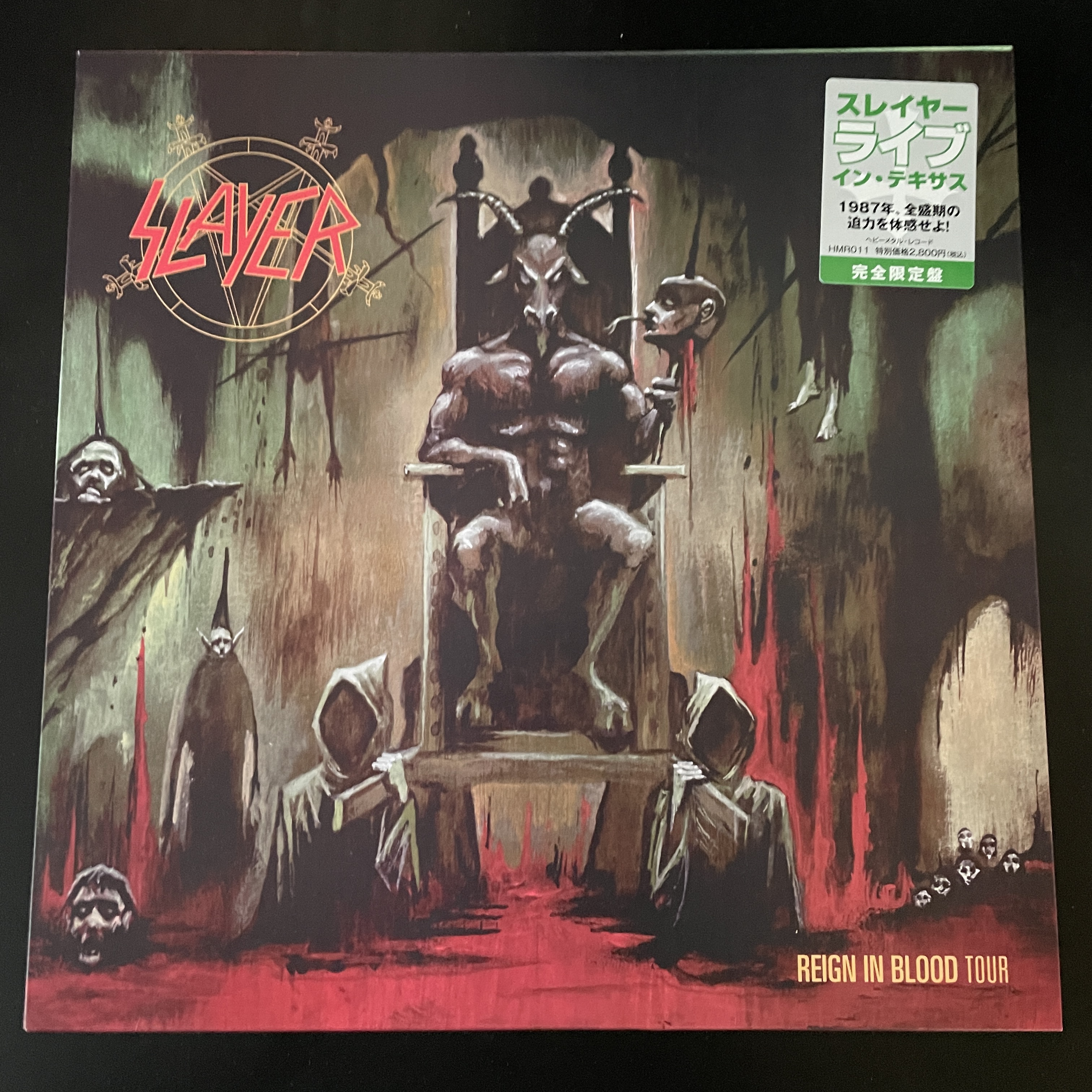 SLAYER, REIGN IN BLOOD TOUR, LIVE IN TEXAS 2/19/1987, 180 GRAM VINYL +  POSTER, JAPANESE, LIMITED ED.